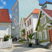 Bergen - houten huisjes